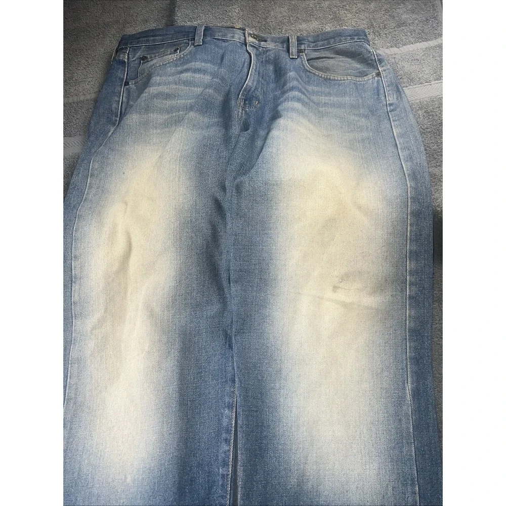 Polo Ralph Lauren Jeans Y2K Men 36X32 Wide Leg Baggy Stratford Wash Distressed